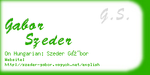 gabor szeder business card